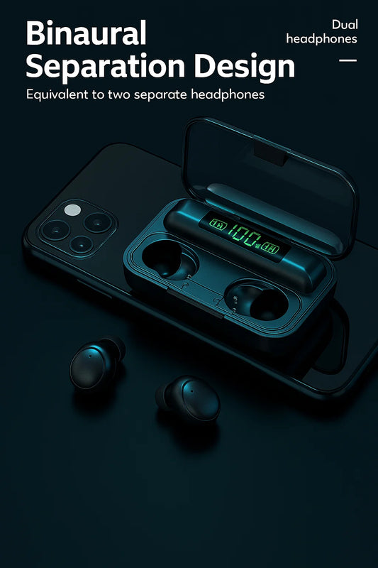 TWS F9-5 Earphone Bluetooth Earphones Wireless Headphones Hifi Stereo Sports Earbuds Headset Hearing Aids With Mic Handfree
