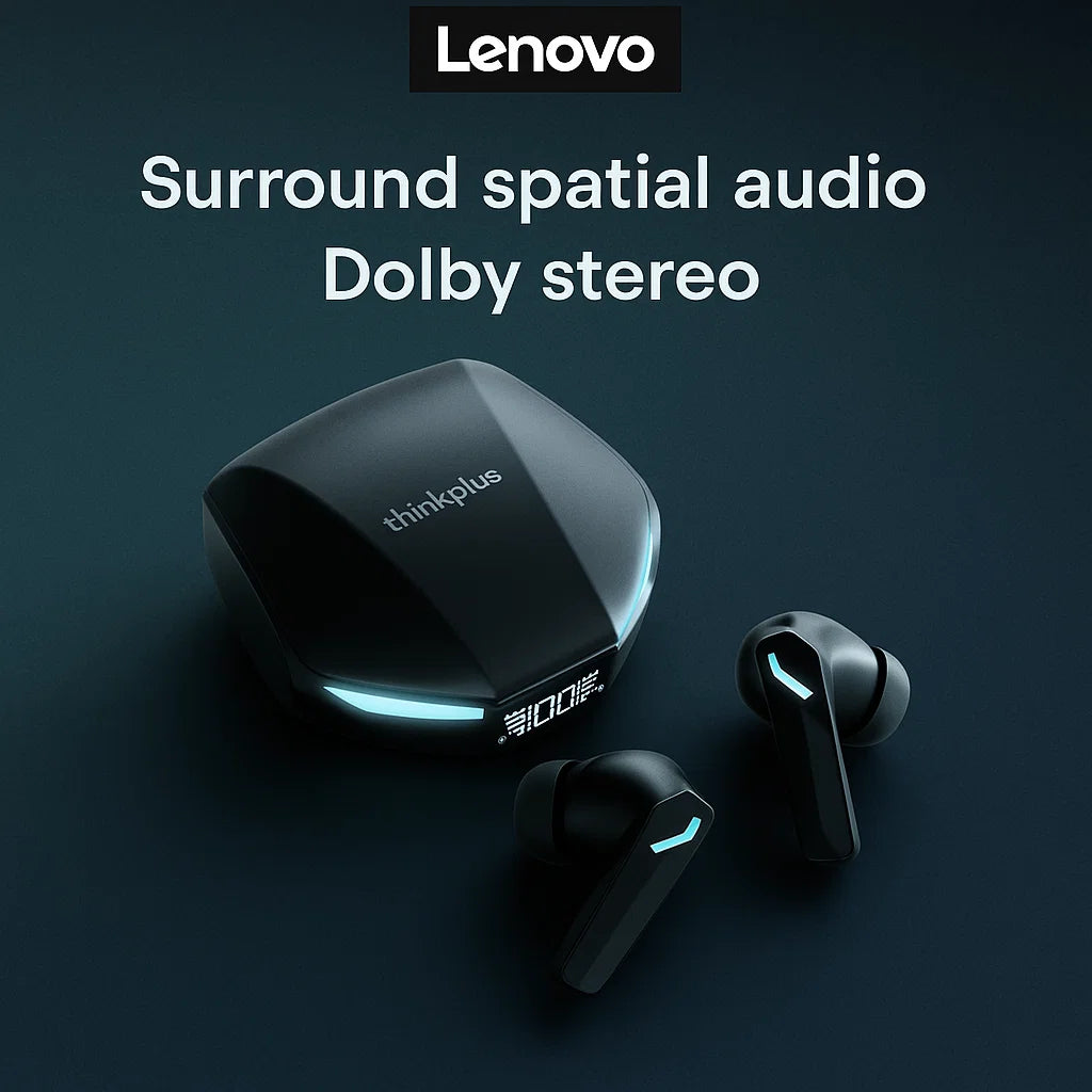 Lenovo XT53 Wireless Upgrade Bluetooth 5.4 Earphones Ultra Long Endurance Low Latency Gaming Headset LED Digital Display Earbuds